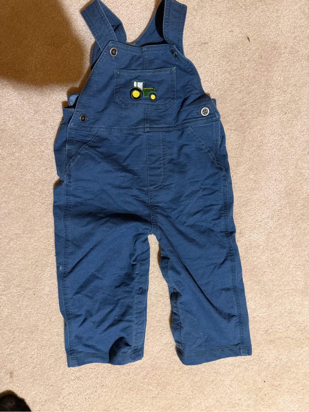 John Deere Navy Overalls with Tractor Patch